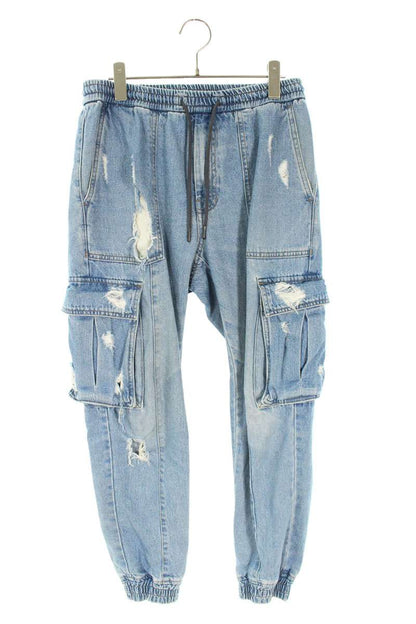 JUUN.J Distressed Cargo Jogger Denim Indigo Size 32