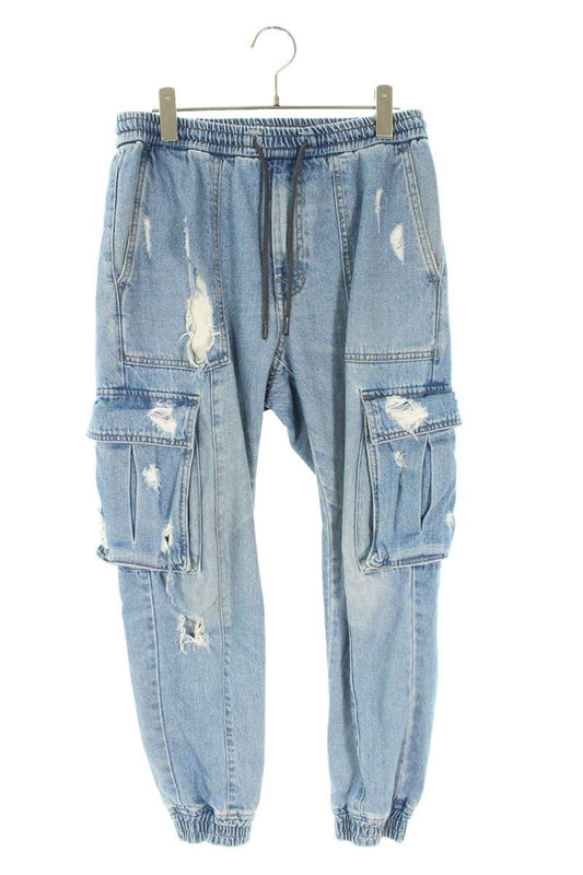 JUUN.J Distressed Cargo Jogger Denim Indigo Size 32