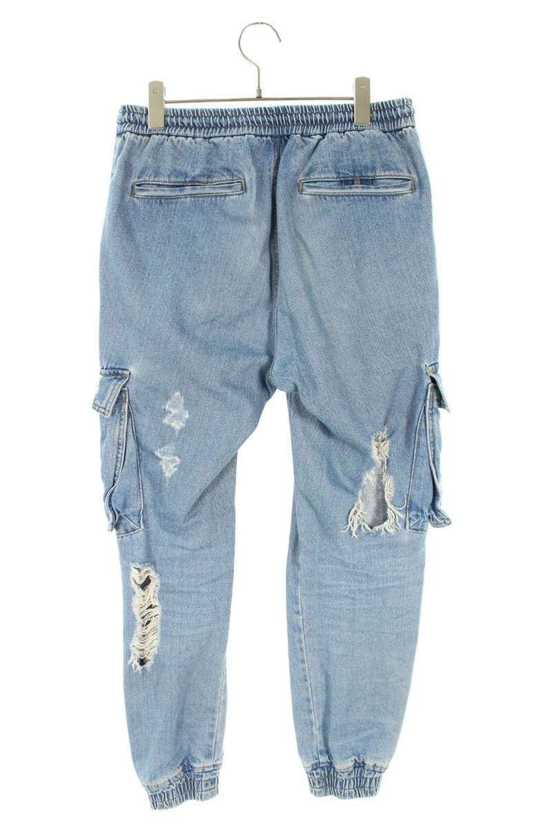 JUUN.J Distressed Cargo Jogger Denim Indigo Size 32