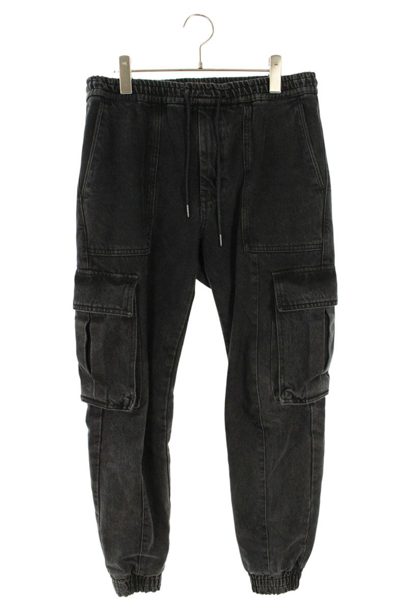 JUUN.J Distressed Cargo Jogger Denim Black Size 32