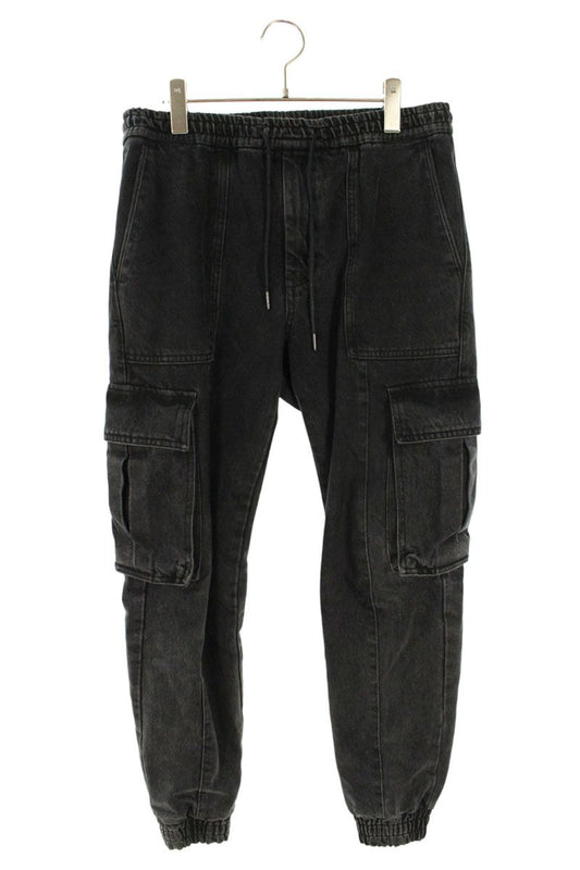 JUUN.J Distressed Cargo Jogger Denim Black Size 32