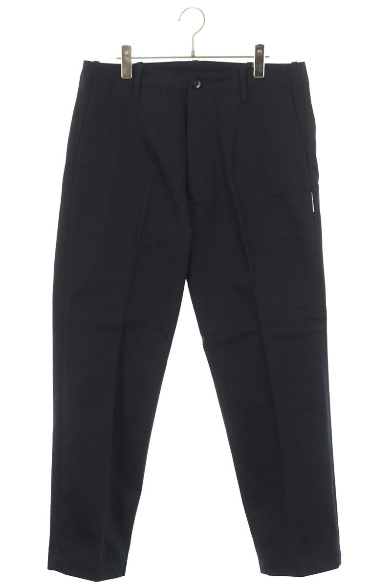 SEQUEL 24AW Poly Cotton Logo Print Chino Pants Navy Size 34