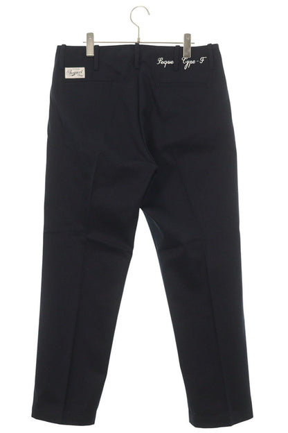 SEQUEL 24AW Poly Cotton Logo Print Chino Pants Navy Size 34