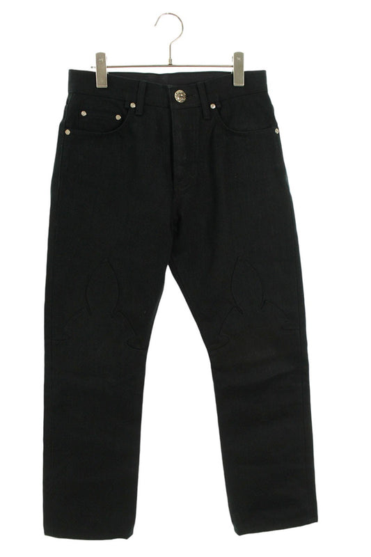 Chrome Hearts JEAN SL FLEURKNEE Cotton Button-Fly Size 30