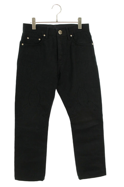 Chrome Hearts JEAN SL FLEURKNEE Cotton Button-Fly Size 30