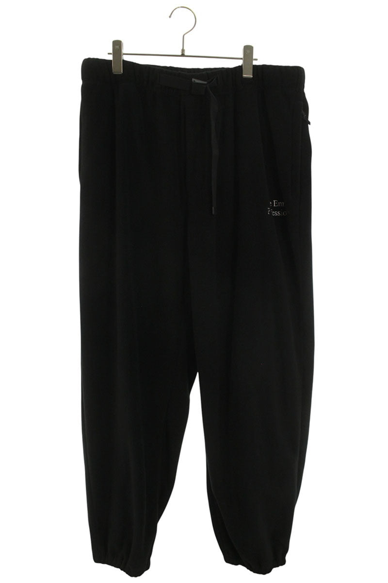 ENNOY Logo Embroidered Fleece Pants Black Size 36