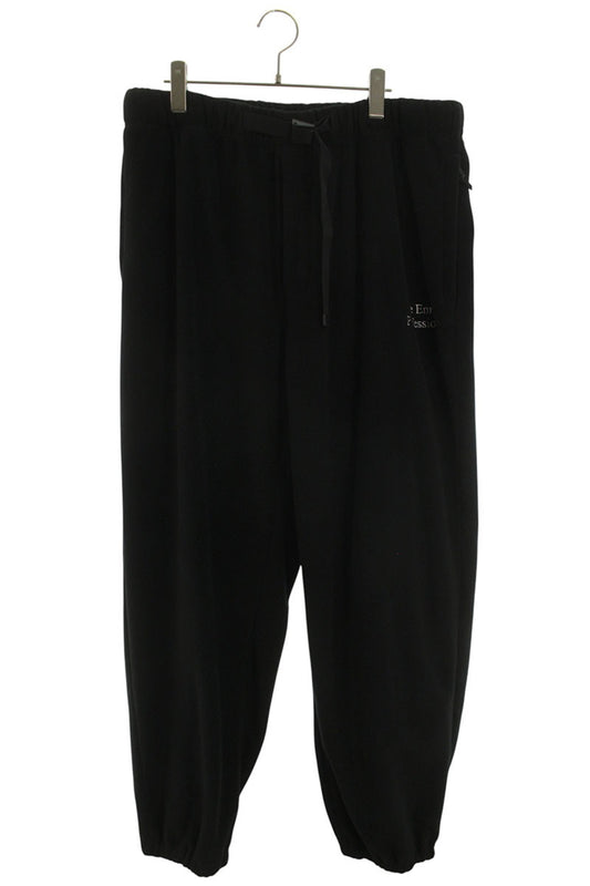 ENNOY Logo Embroidered Fleece Pants Black Size 36
