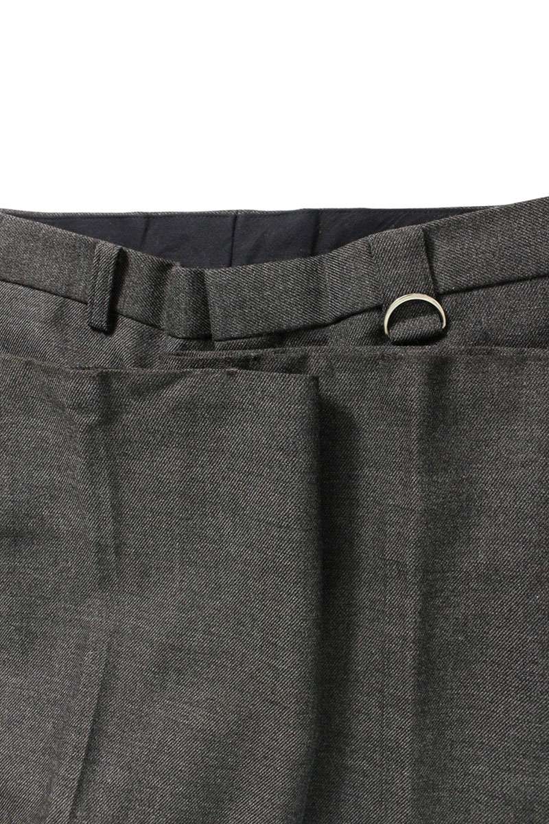 J.L. SULLIVAN 24AW Wool Gabardine Wide Trousers Gray Size 33