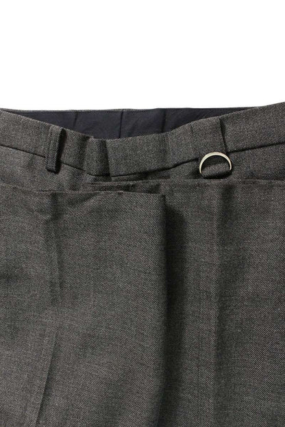 J.L. SULLIVAN 24AW Wool Gabardine Wide Trousers Gray Size 33