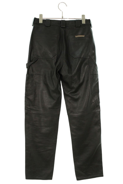 Chrome Hearts CARPENTER LTHR Flare Knee Pants Size 25INCH