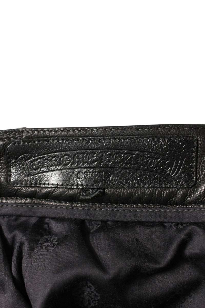 Chrome Hearts CARPENTER LTHR Flare Knee Pants Size 25INCH