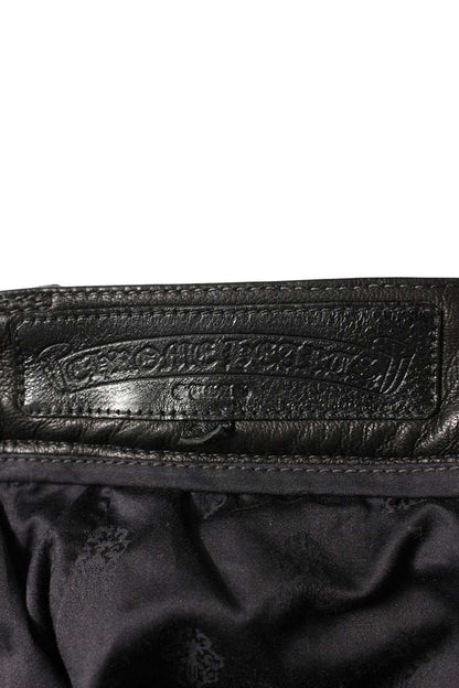 Chrome Hearts CARPENTER LTHR Flare Knee Pants Size 25INCH