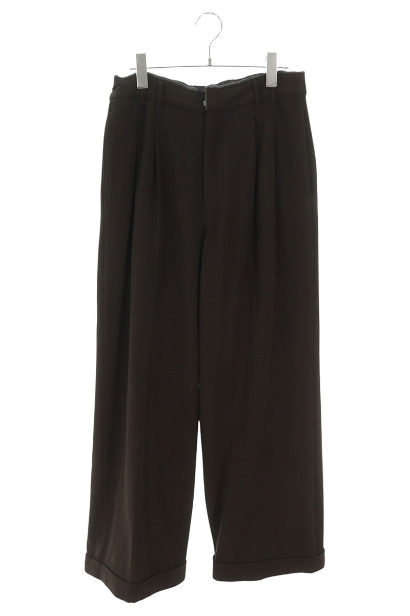 Bed j.w. Ford 25SS Wool Wide Long Pants Brown Size 0