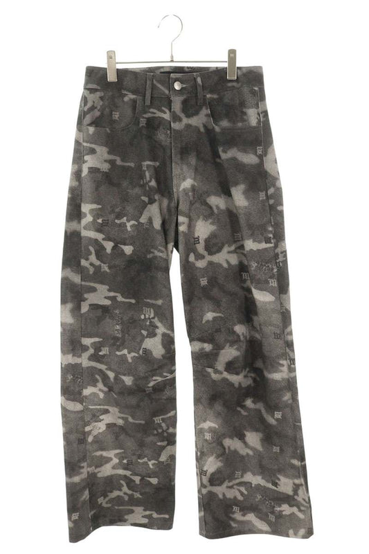 MISBHV 25AW Logo Camo Flare Wide Pants Gray Cotton Size 30