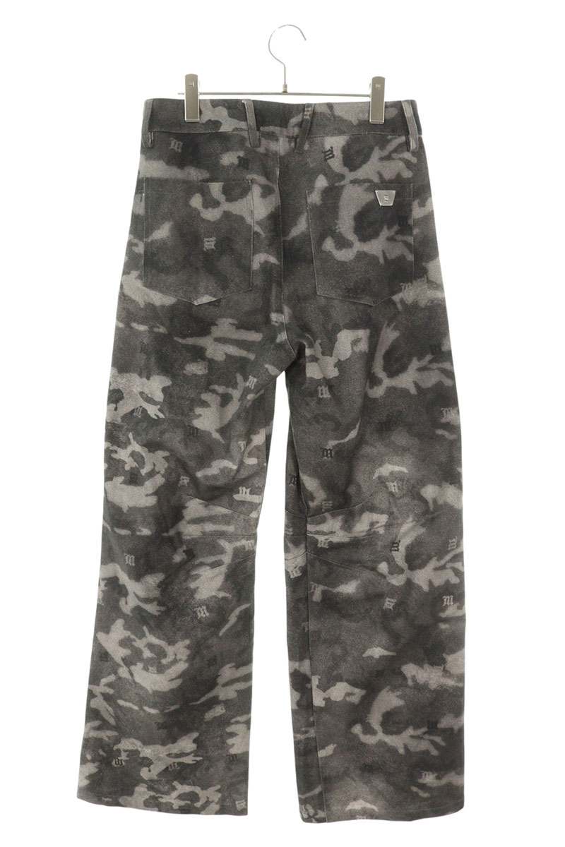 MISBHV 25AW Logo Camo Flare Wide Pants Gray Cotton Size 30