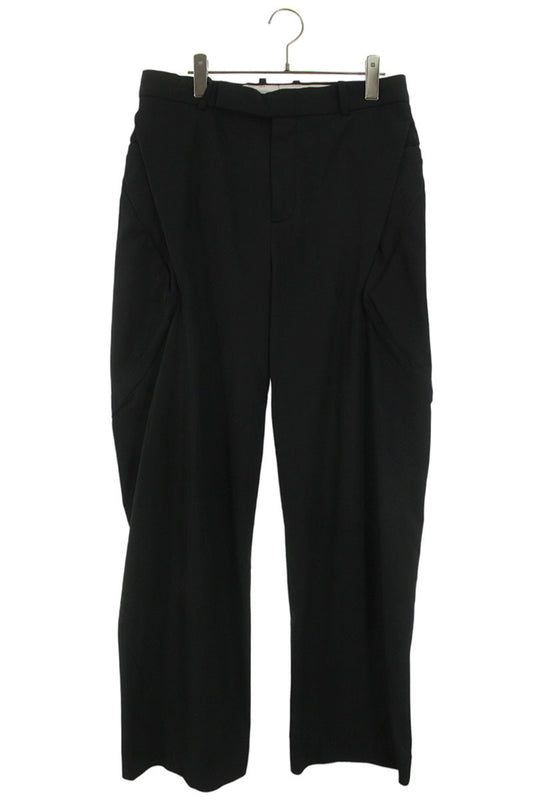 CORNERSTONE Asymmetric Flare Slacks Pants Black Poly Size 34