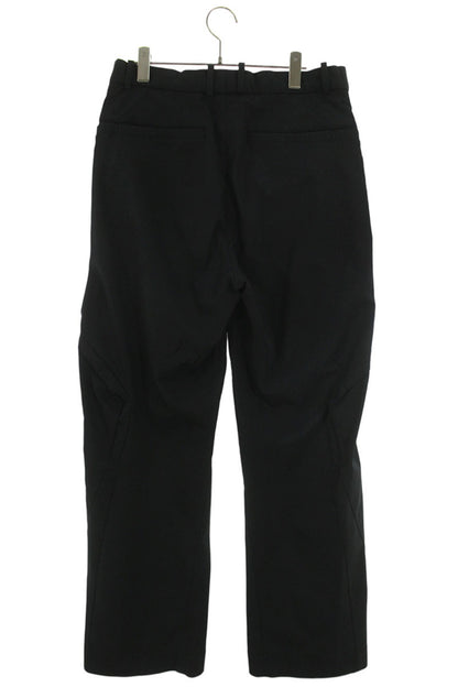 CORNERSTONE Asymmetric Flare Slacks Pants Black Poly Size 34