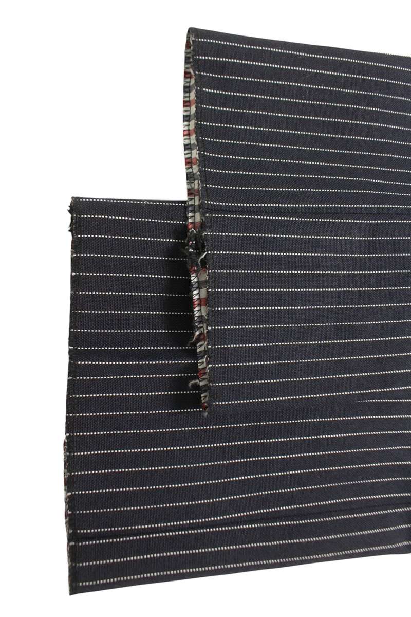 THOM BROWNE Stripe Wool Slacks Pants Navy/White Size 28