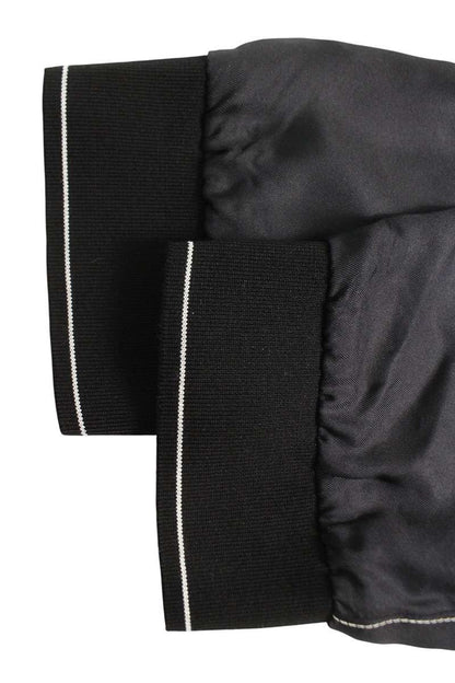 Prada Black Silk Triangle Logo Patch Trousers Size 28