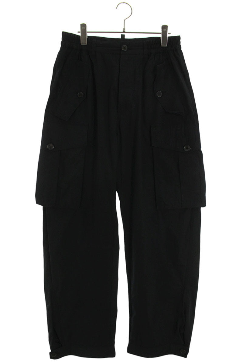 DSQUARED 24SS Wide Cargo Pants Black Cotton Blend Size 33