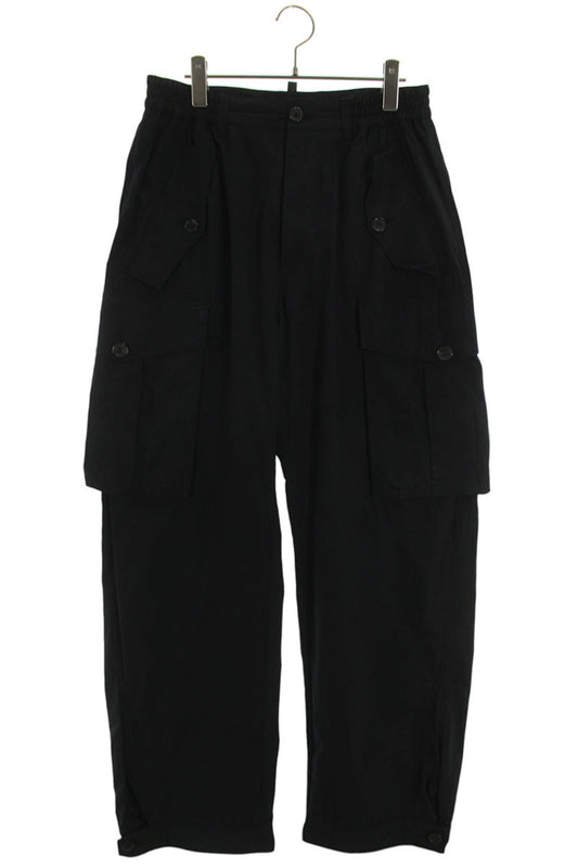 DSQUARED 24SS Wide Cargo Pants Black Cotton Blend Size 33