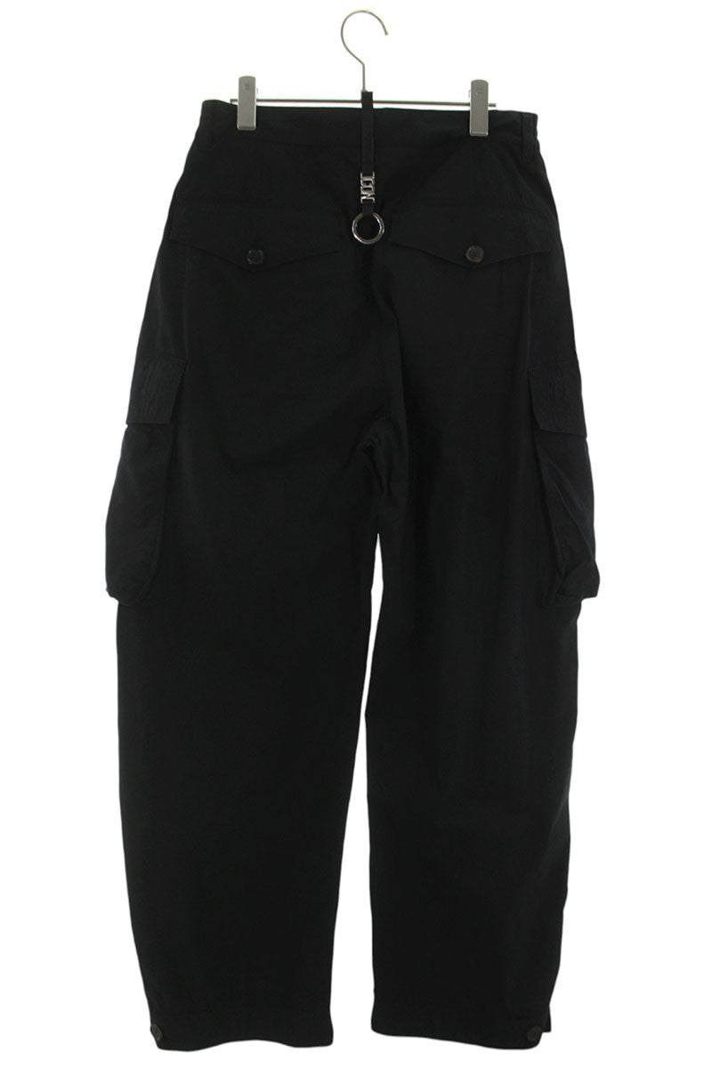 DSQUARED 24SS Wide Cargo Pants Black Cotton Blend Size 33