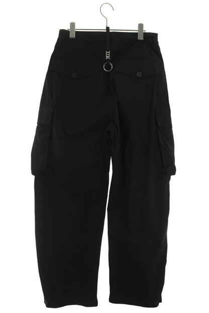 DSQUARED 24SS Wide Cargo Pants Black Cotton Blend Size 33