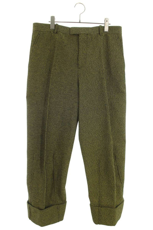 Bottega Veneta Yellow Roll-up Tweed Trousers Size 36