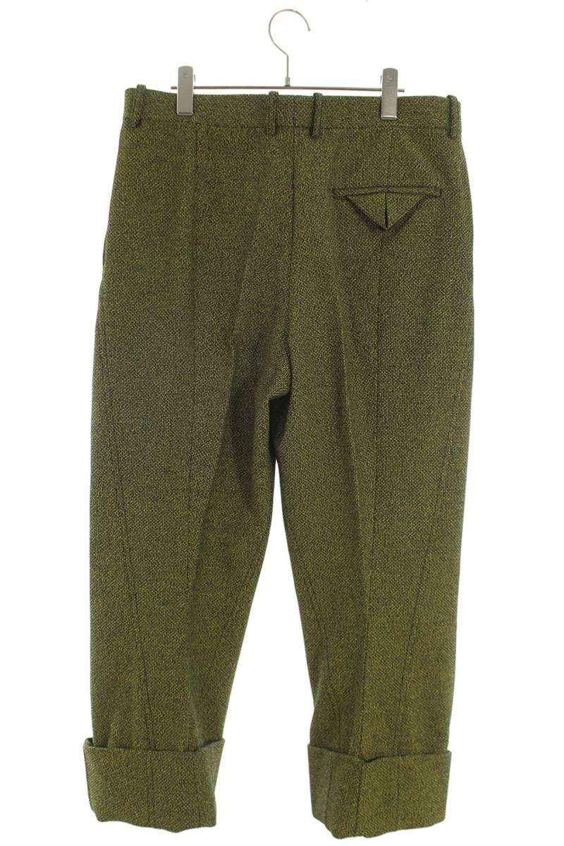 Bottega Veneta Yellow Roll-up Tweed Trousers Size 36