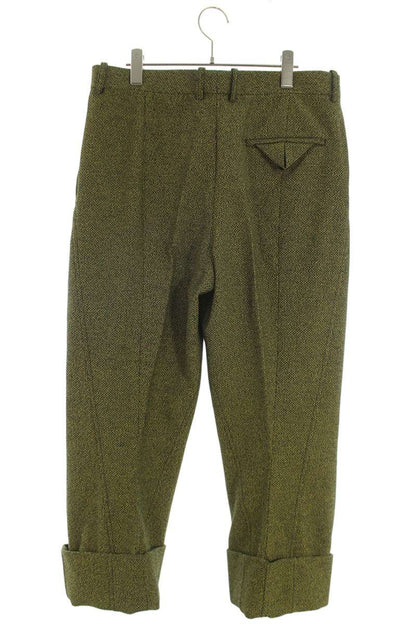 Bottega Veneta Yellow Roll-up Tweed Trousers Size 36