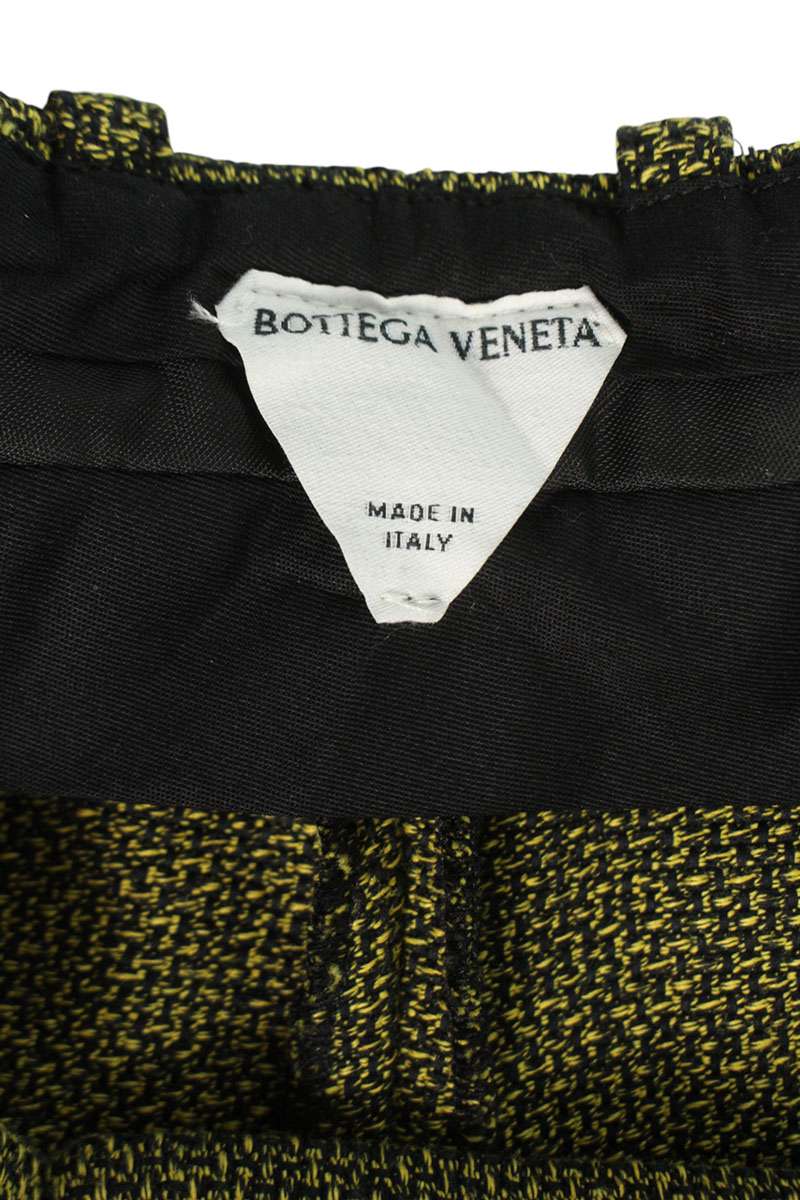Bottega Veneta Yellow Roll-up Tweed Trousers Size 36