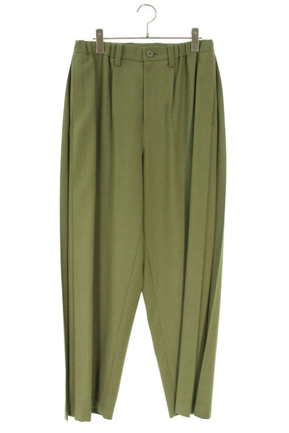IM MEN Side Pleat Pants Green Polyester Blend Size 32