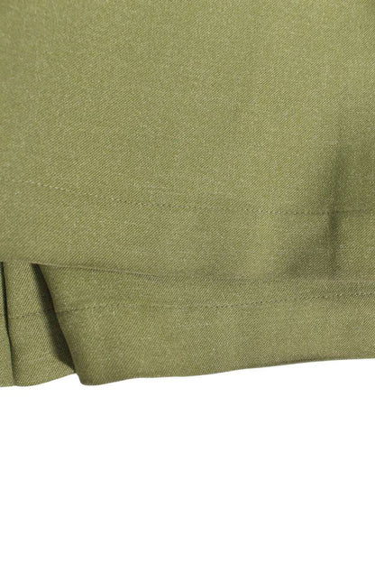 IM MEN Side Pleat Pants Green Polyester Blend Size 32