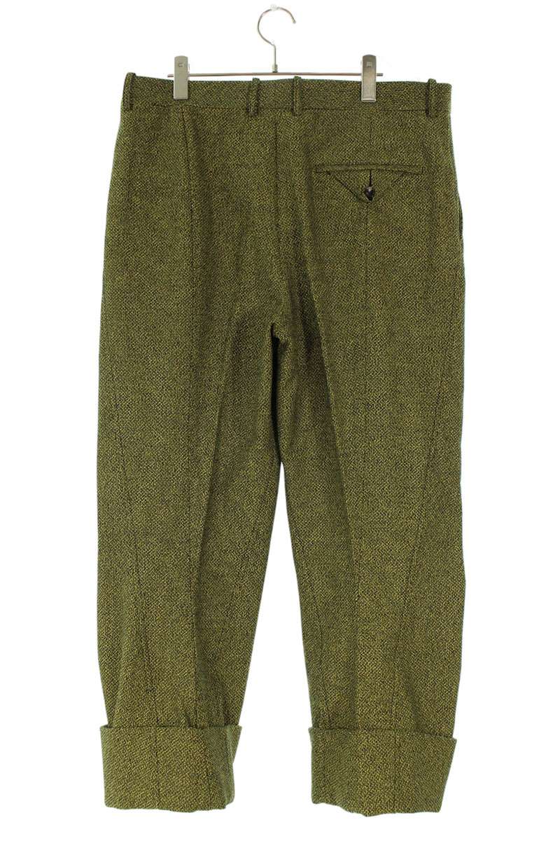 Bottega Veneta Yellow Roll-up Tweed Pants Size 38