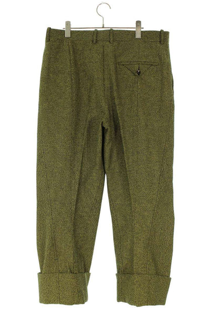 Bottega Veneta Yellow Roll-up Tweed Pants Size 38