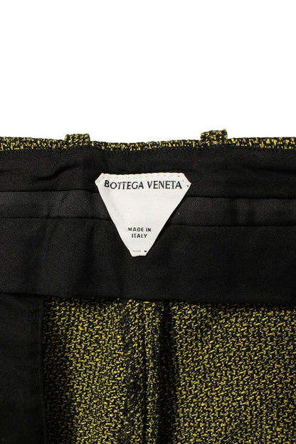 Bottega Veneta Yellow Roll-up Tweed Pants Size 38