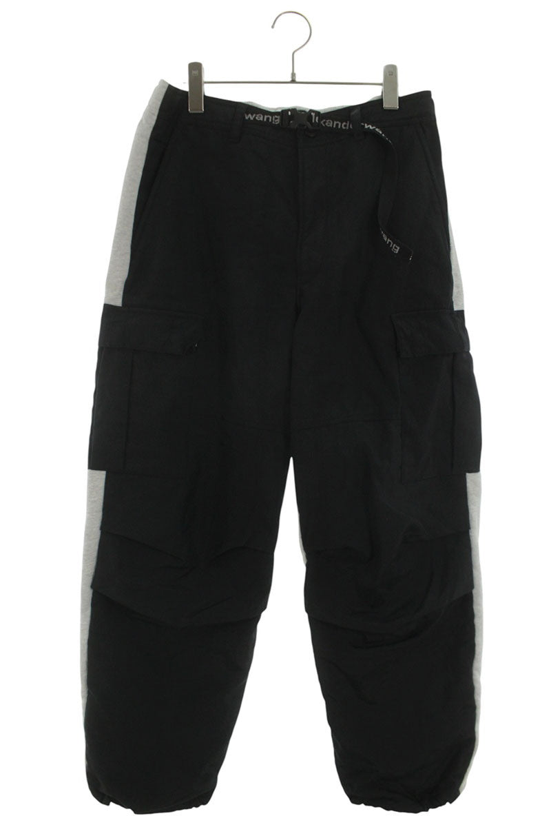 ALEXANDER WANG Paneled Sweatpants Black/Gray Nylon Size 30