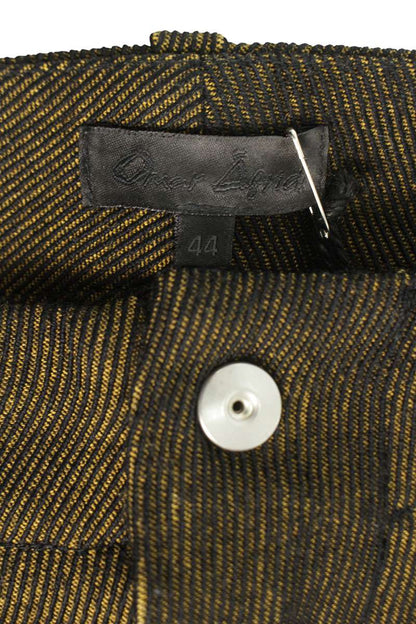 Omar Afridi Yellow Wool Blend TROTTI BAGGY TROUSERS Size 32