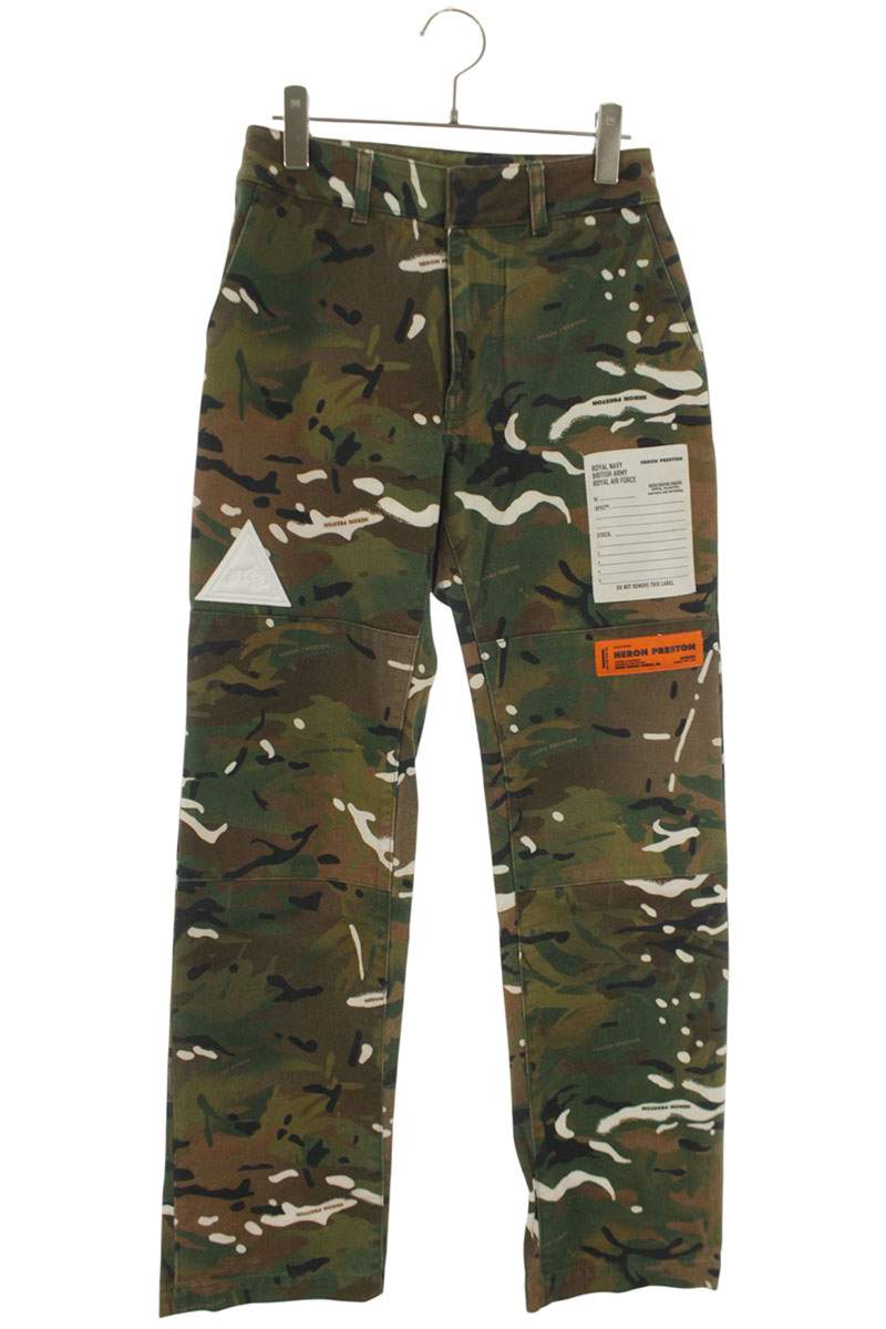 Heron Preston Camo Long Pants Green Size XS
