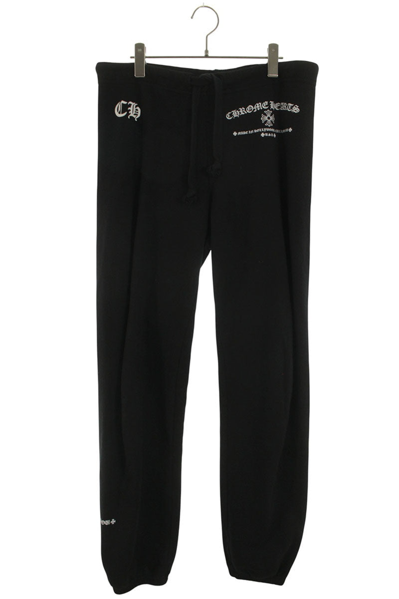 Chrome Hearts CH Logo Print Long Pants Black x White Size US 34