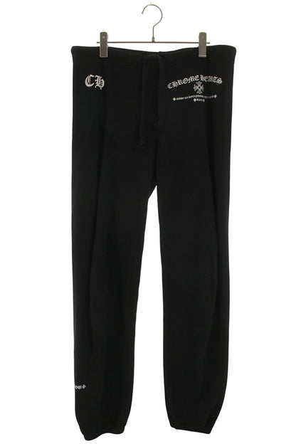 Chrome Hearts CH Logo Print Long Pants Black x White Size US 34