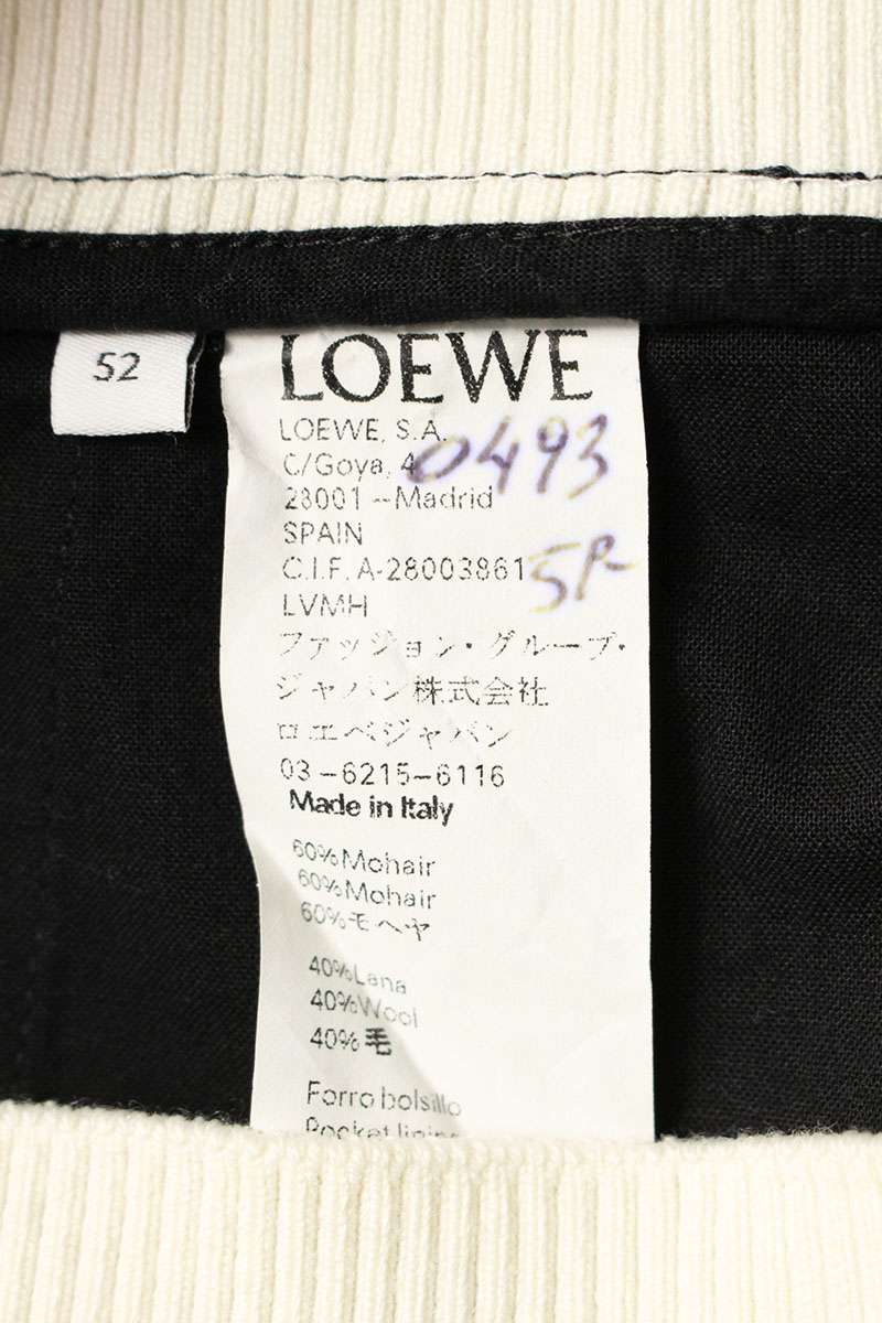 LOEWE Navy Mohair Wool Trousers Size 38