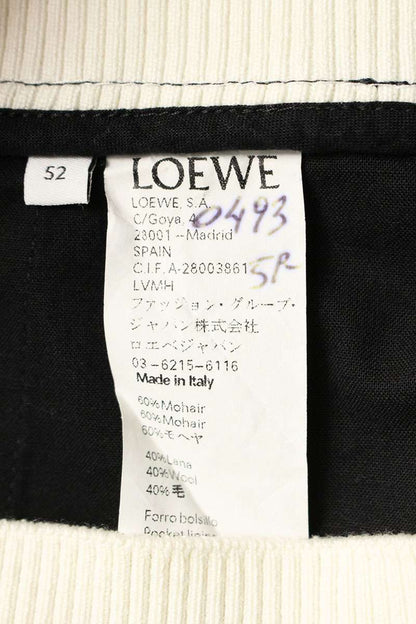 LOEWE Navy Mohair Wool Trousers Size 38