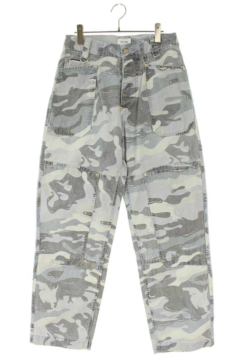 Eytys Gray Cotton Camo Painter Pants Size 28