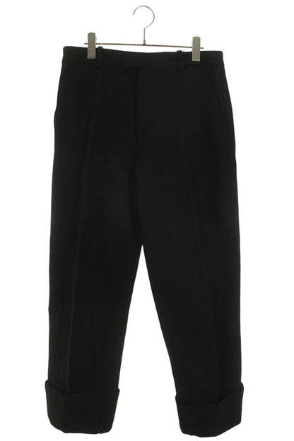 Bottega Veneta Black Roll-Up Cotton Trousers Size 32
