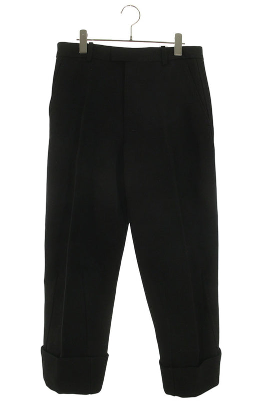 Bottega Veneta Black Roll-Up Cotton Trousers Size 32