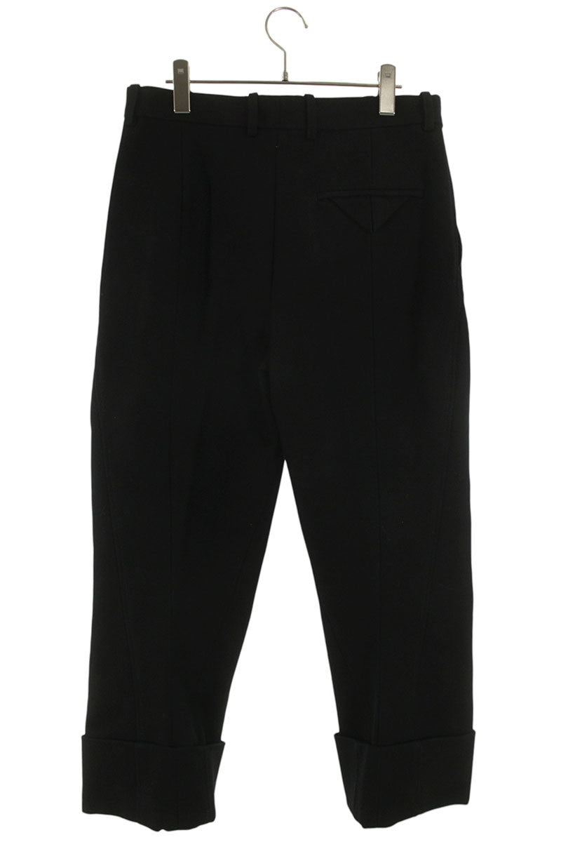 Bottega Veneta Black Roll-Up Cotton Trousers Size 32