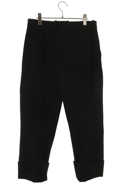 Bottega Veneta Black Roll-Up Cotton Trousers Size 32