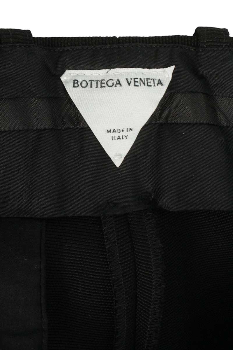 Bottega Veneta Black Roll-Up Cotton Trousers Size 32