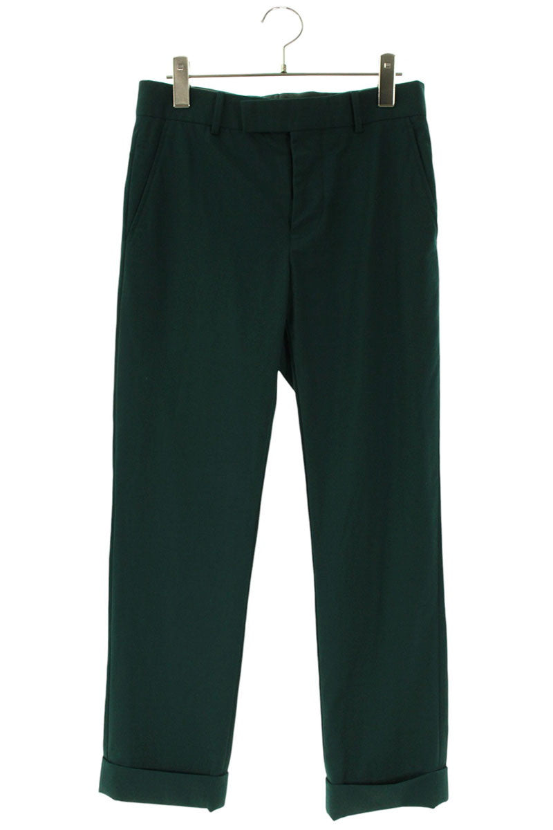 Marni Green Wool Blend Button-Fly Trousers Size 32